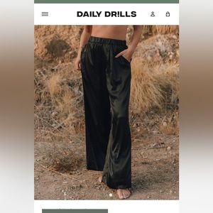 Daily drills silk pants